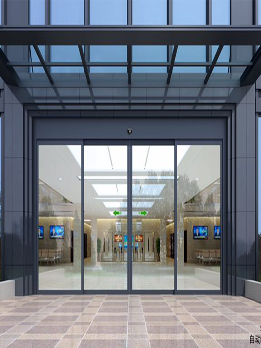 Double Open Automatic Sliding Door